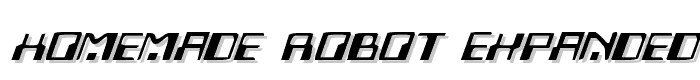 Homemade Robot Expanded Italic font